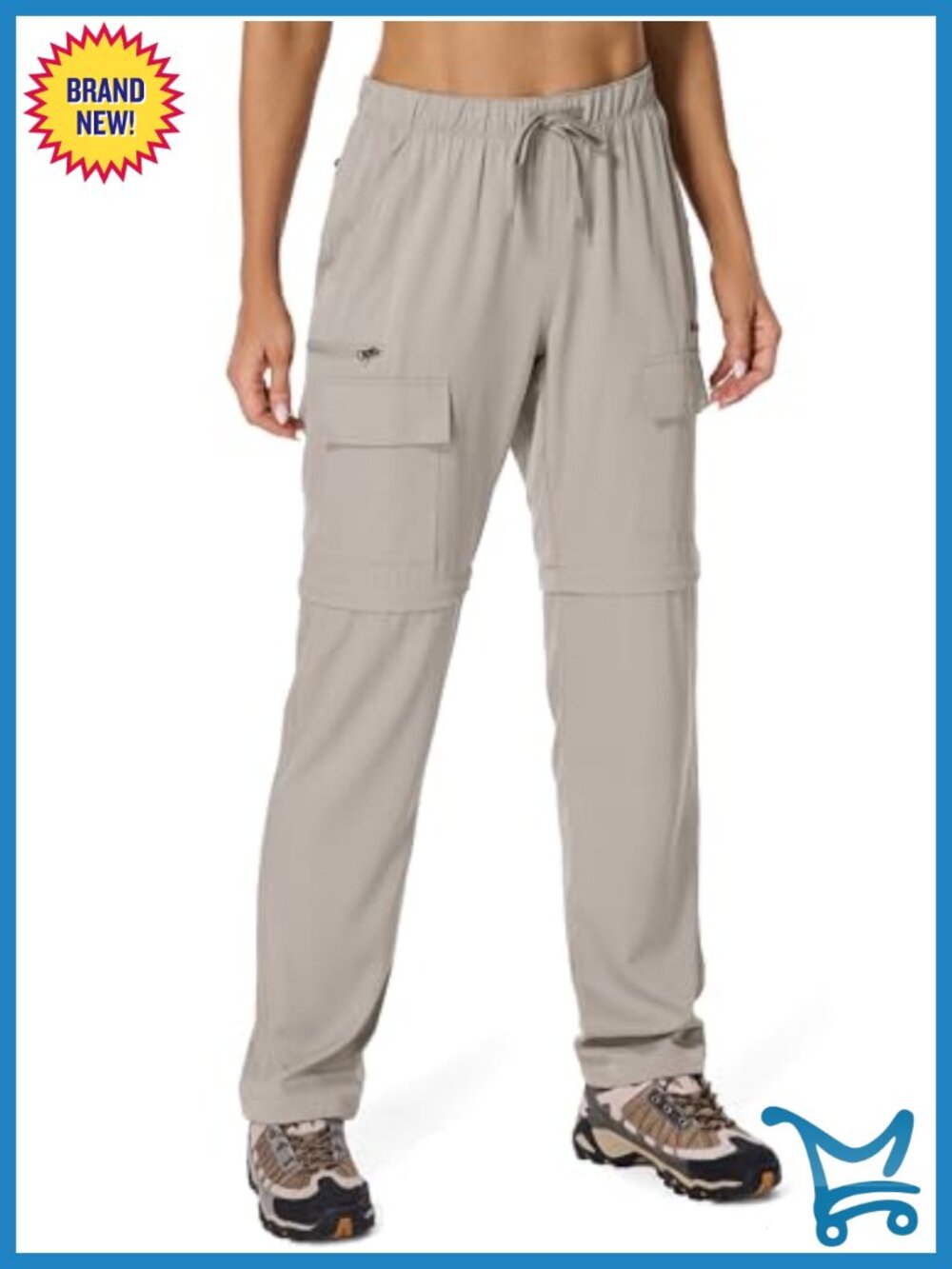 Women's Convertible Hiking Pants Zip-Off Quick Dry Lightweight Outdoor